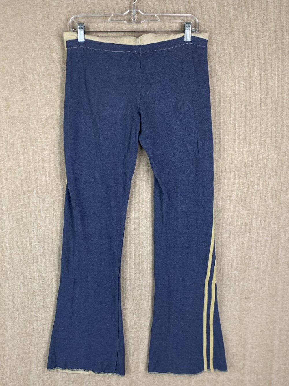 VTG Y2k Mudd Sweatpants L Low Ris Wide Leg Flare Stripe Yoga Mcbling 2000s Track - Picture 9 of 13
